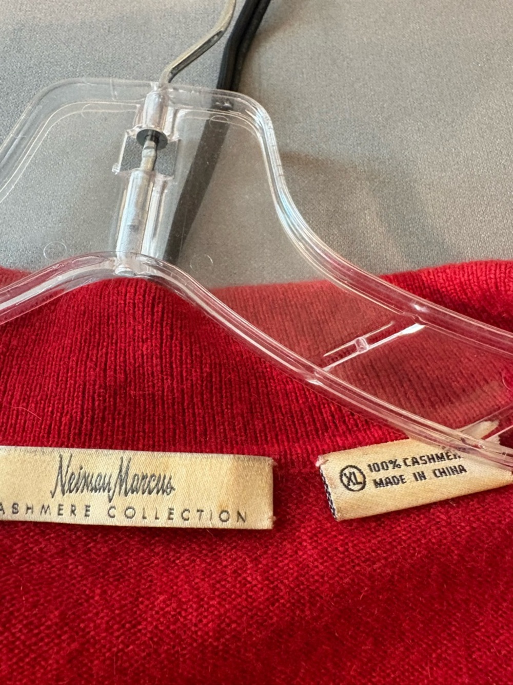 Neiman Marcus Red Cashmere Sweater